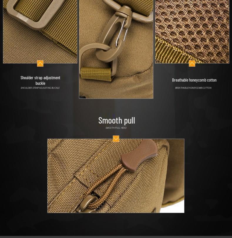 Men's Camouflage Tactical Crossbody Chest Bag - Multifunctional Outdoor Shoulder Pack