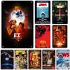 Film Jurassic Park Metallplåtskylt E.T. Metallskyltar Affisch JAWS Vintageaffisch Gammal Dekorativ Plåt Metallplatta Väggplatta
