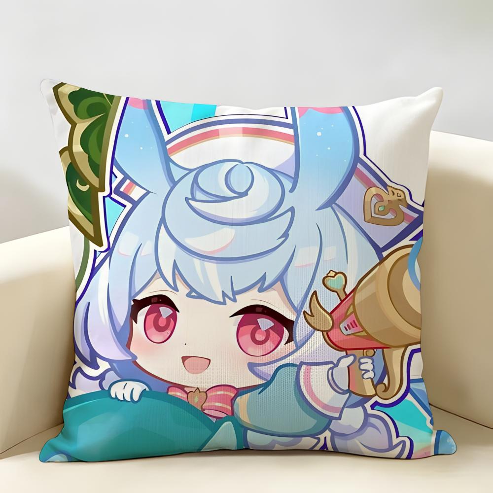 Sigewinne Genshin Impact Cushion Cover Natural Linen Organic Fabric DoubleSided Printing Room Sofa Decor Pillow Case