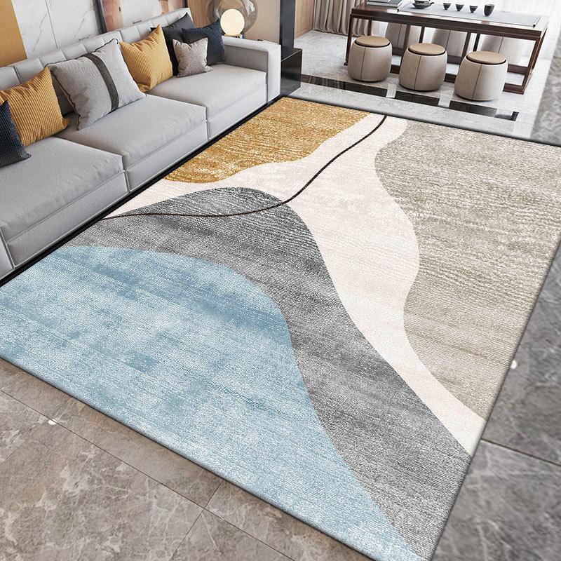 Large Area Rug Non-Woven Washable for Living Room Bedroom Study Nordic Ins Style Commercial Home Decor