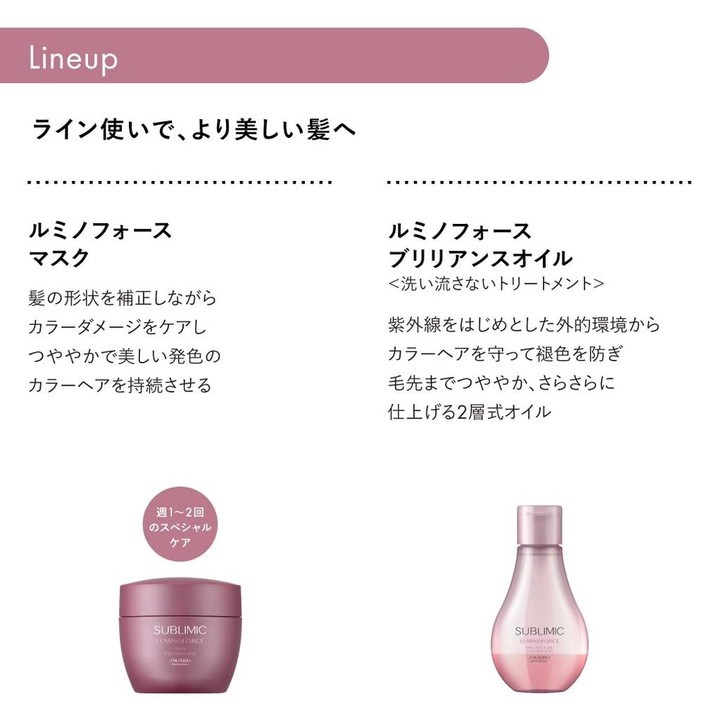 Shiseido Professional Sublimic Luminoforce Shampoo 500mL