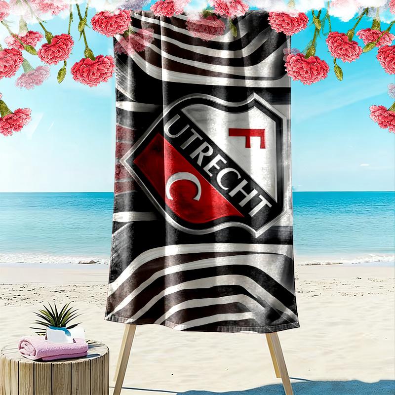 FC Utrecht Print Beach Towel, Large Soft Quick Dry Towel for Beach Camping Swimming