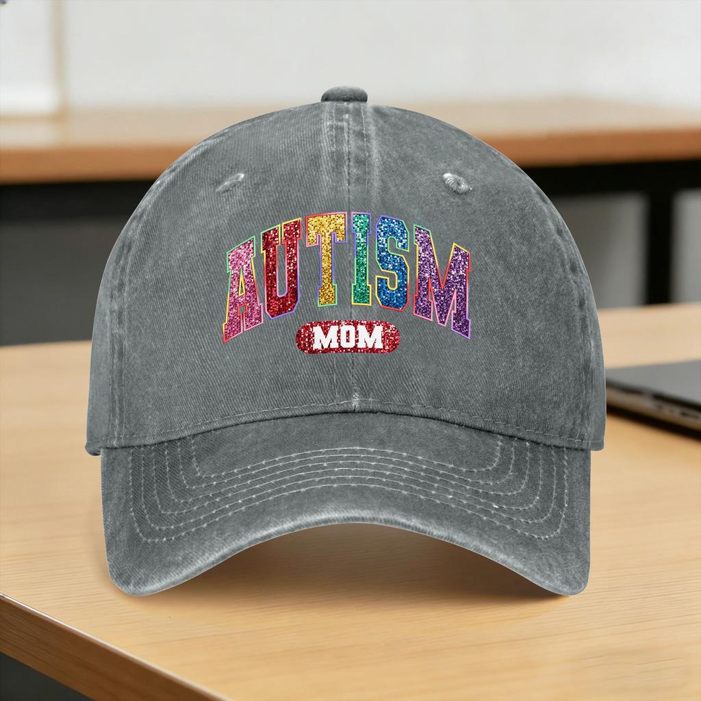 Autism Mom Sun Baseball Cap Unisex-Teens Custom Logo Hip Hop Hats Summer Stylish Outdoor Sports Adjustable Snapback Cap