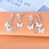 Butterfly Chain Earrings One-piece Ear B One Chain Punk Dark Stud Earrings
