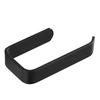 Black Wall-Mounted Toilet Holder with Adhesive Pocket, No-Drill Bathroom Tissue Rack for Towel Storage