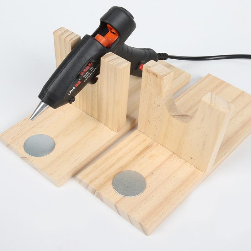 Holz Klebepistolenhalter Ständer Werkzeugaufbewahrung Halterung 20x8cm Bastelzimmer Organizer Basis