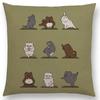 Mais Novos Animais Yoga Estampas de Desenho Animado Engraçadas Capa de Almofada Alpaca Coelho Dachshund Bull Terrier Hipopótamo Cães Panda Capa de Almofada para Sofá