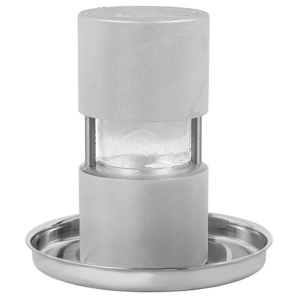 Ice Ball Press, 2.4" Ice Ball Maker, Aircraft Al Alloy Ice Ball Press Kit for 60mm Ice Sphere, Ice Press with Tong and Drip Tray, for Whiskey,