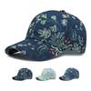 Casual Sports Baseball Cap Ethnic Style Floral Print Hard Top Baseball Cap for Outdoor Fishing Camping