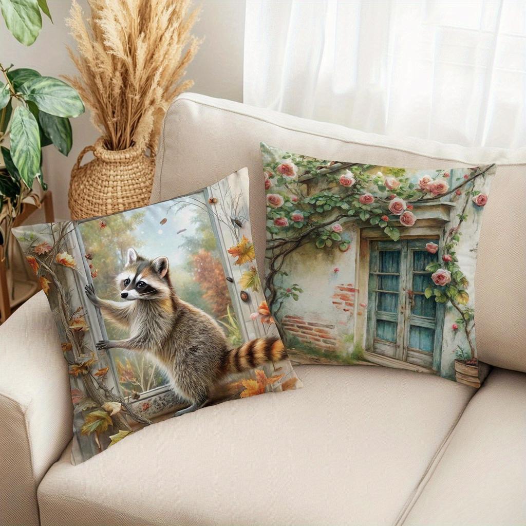 Enchanting Animal - Garden Pillow CoversLiving Room Sofa Cushion Cover, Soft and Comfortable, Bedroom Room Decoration