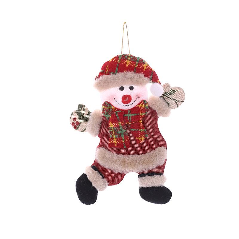 Christmas Tree Ornaments: Dancing Santa, Snowman, Reindeer, Bear Figurines - Fabric Pendants Gift Set