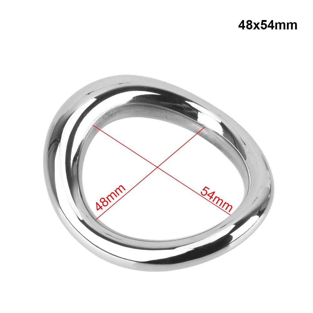 Sex Toys for Men Delay Ejaculation Metal Scrotum Stretcher Erotic Penis Bondage Lock Cock Ring Stainless Steel