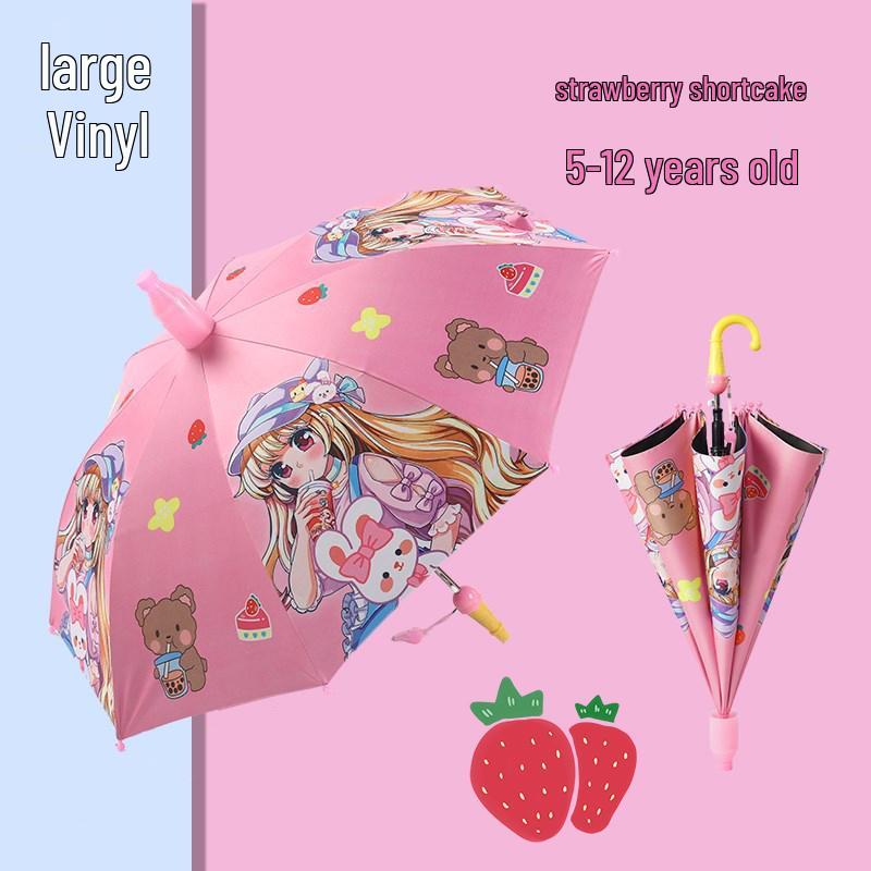 Automatic Dual-Use Kids' Umbrellas - Princess Design for School and Kindergarten