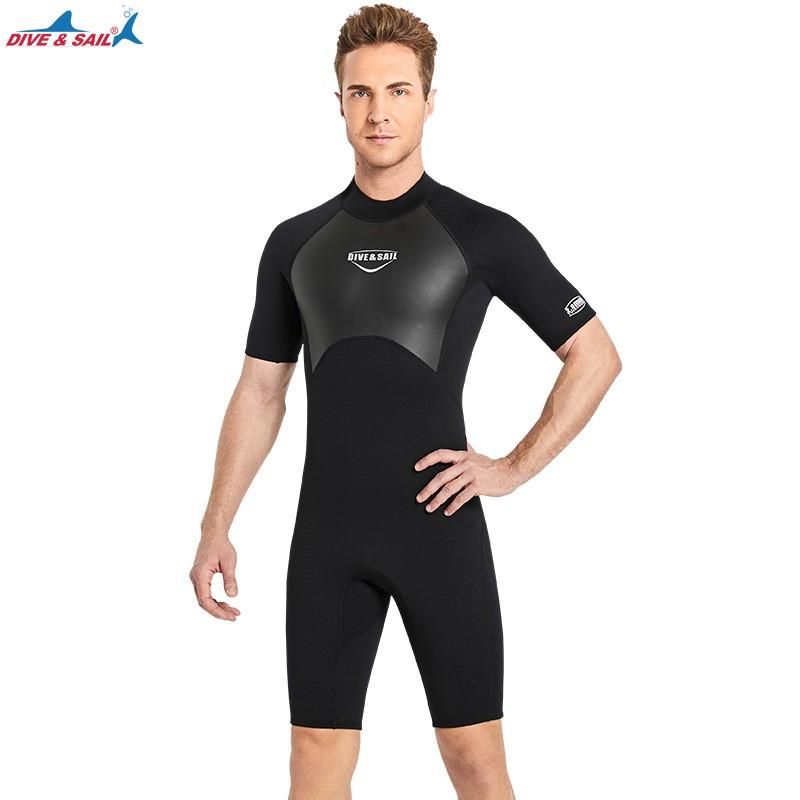 2mm Short Sleeve Wetsuit Snorkeling Diving Swimming Surfing Warmth Protection Unisex Adult