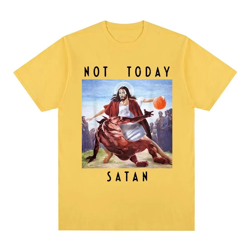 

Not Today Satan Jesus Vs Satan in T Shirt Harajuku Casual T-shirt Men s Women s Fashion T Shirts Streetwear XXXL
