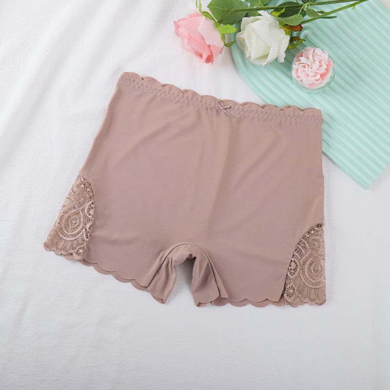 

Жіночі трусики Ice Silk Нижня білизна однотонного кольору Жіночі м які шорти для хлопчиків Безпека для жінок L хакі