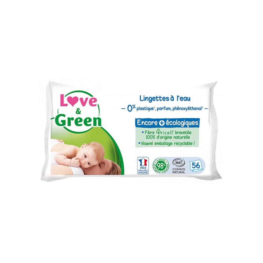 

Влажные салфетки Love And Green Water, упаковка 56 шт.