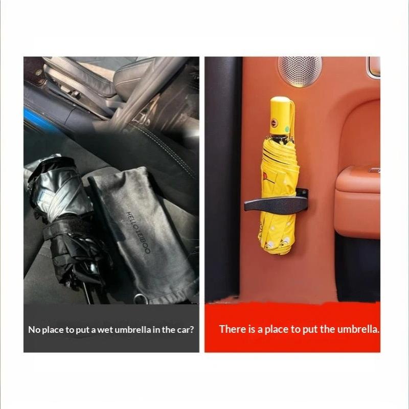 Car Seat Back Umbrella Hook 2Pcs Durable Umbrella Mount Holder Space-saving Storage Organizer for Vehicle Travel