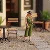 1:64 Scale Woman Figurine Realistic Detail Capped Girl Miniature Detailed Resin Diorama Person for