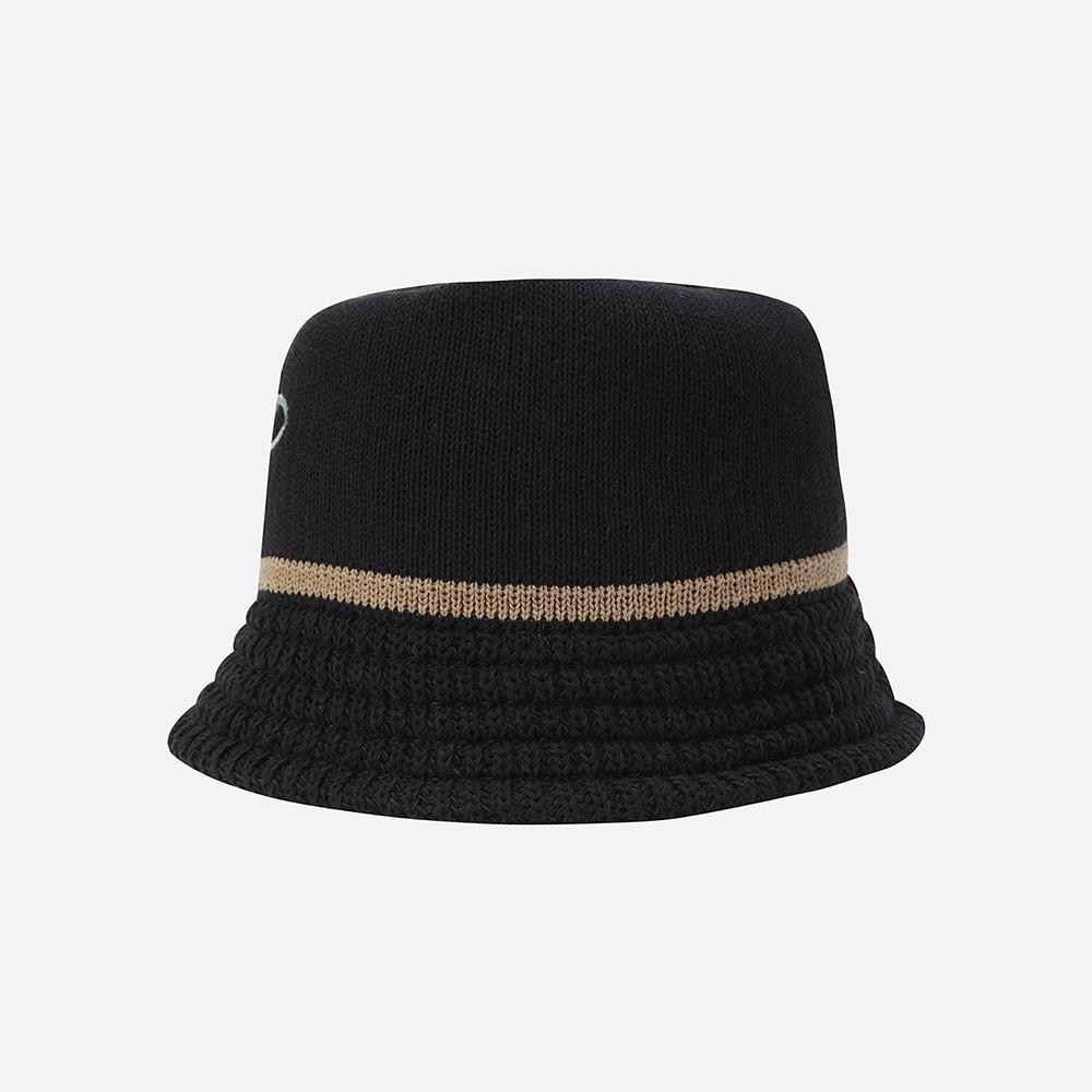 DOD Lettering Knit Bucket Hat (Black)
