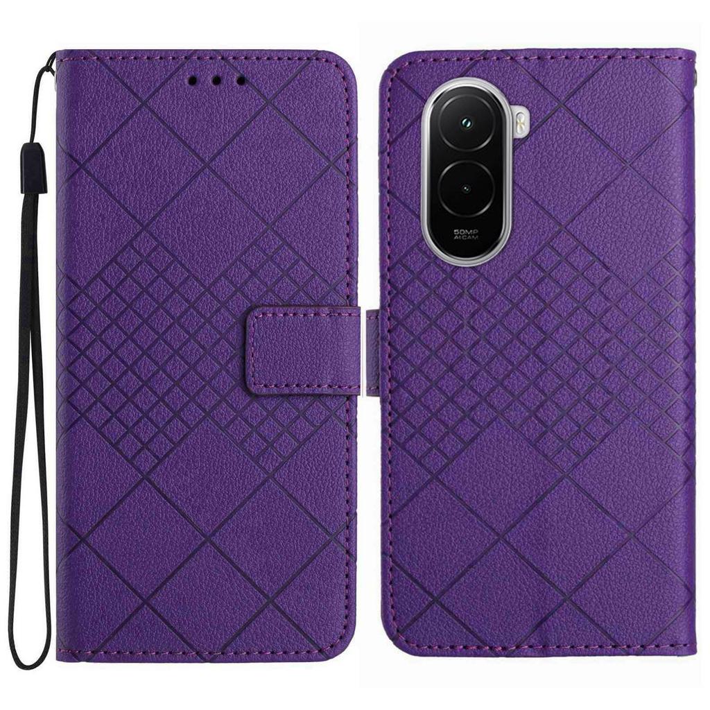 For Xiaomi Poco M7 4G (EU) (171mm) Case Wallet Imprint PU Leather Flip Folio Phone Cover