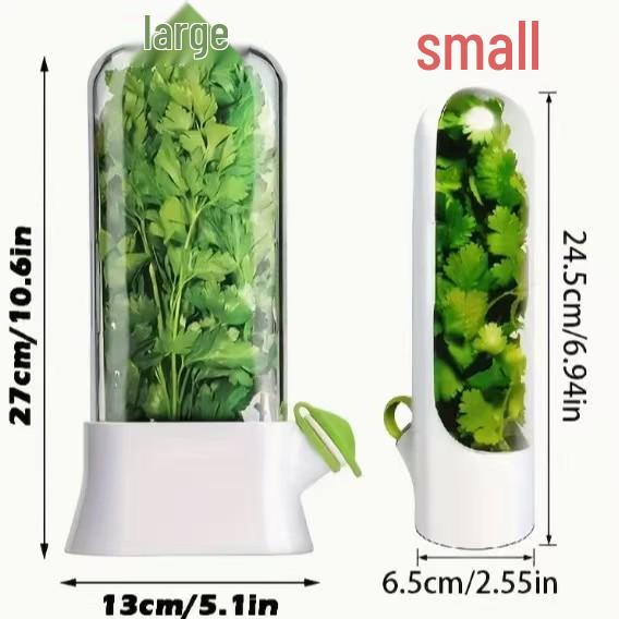 

Vanilla Anti-Crush Fresh-Keeping Box: Vegetable & Cilantro Storage Cup Small Fresh-Keeping Box