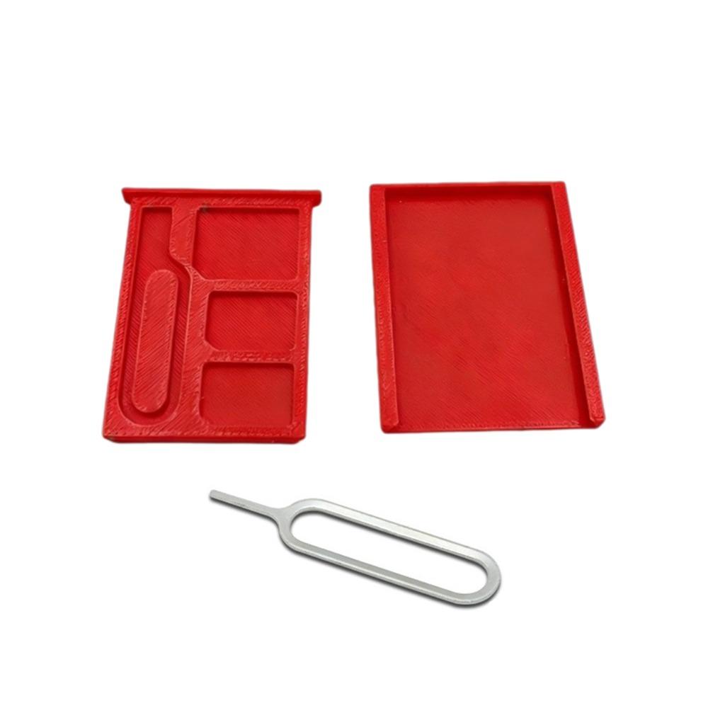 1PCS with Eject Pin 3D Printed SIM Card Storage Box Shockproof 2-Slots SIM Card Memory Card Storage 1-Slot TF Card