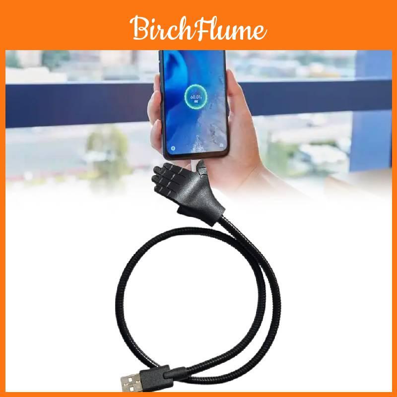 Supporto Universale Portatile per Telefono Cavo Dati con Tubo Metallico Flessibile per Ricarica Rapida e Dispositivi Android