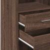 Highboard in Brown Oak Look 40 x 42.5 x 124 cm Engineered Wood