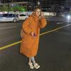 New Winter Thick Loose Long Bread Coat Women Hooded Jacket