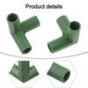 11mm Green Plastic Frame Connectors for Reliable Garden Support 20 Pcs