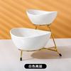 European Light Luxury Multi-Layer Fruit Plate Creative Living Room Household High-Value Ceramic Snack Candy Plate Dim Sum Dried Fruit Basket