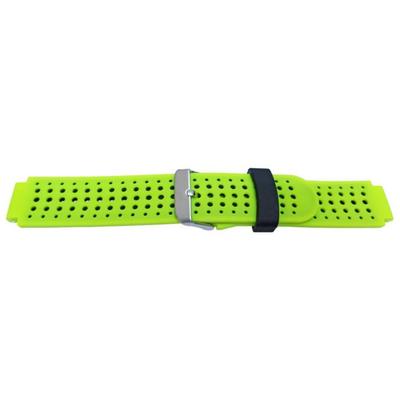 Bracelet montre - MY-MONTRE - Forerunner 220/235 - Silicone doux - Vert citron/noir - Fixation 16/22 mm