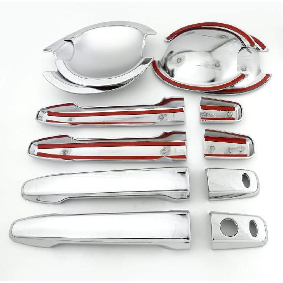 Chrome Exterior Door Handle Cover Trim and Door Bowl Cap for Mitsubishi Outlander 2007-2020 Lancer 2008-2017 RVR ASX Outlander Sport 2011-2021