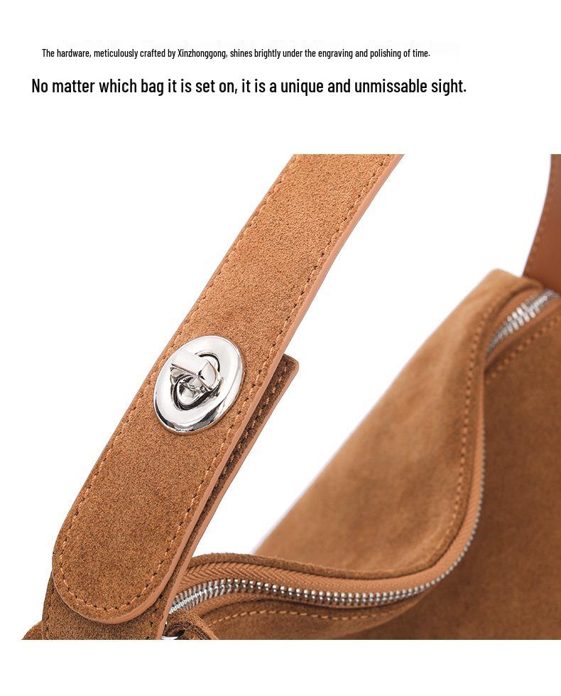 Geantă de umăr crossbody din piele naturală mată de vacă, de damă, modă coreeană 2025, capacitate mare