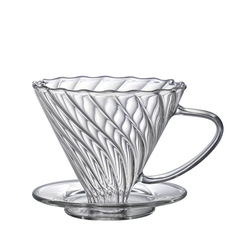 Glass Striped Coffee Pot Sharing Pot Set