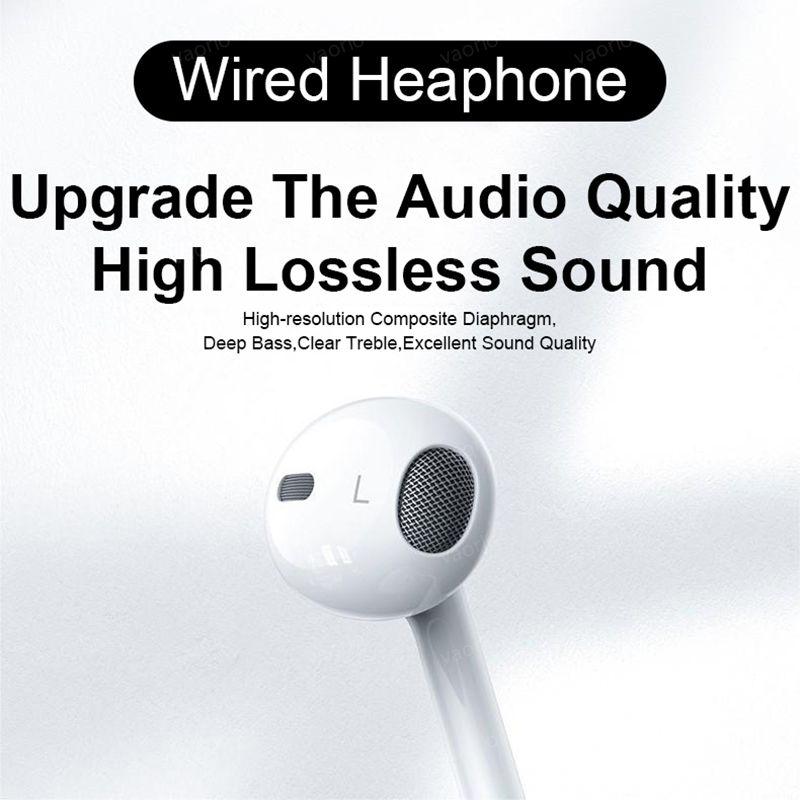 VAORLO Wired Type-C Earphones Digital Chip Compatible Samsung Smartphones HiFi Stereo Bass With HD Microphone Type-C Interface Headset