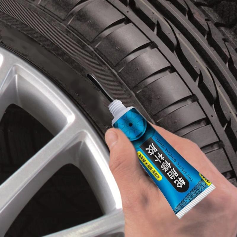 Emergency Tire Repair Adhesive 60ml Temperature Resistant Glues Black Rubber Cement for Instantly Leak Fixes