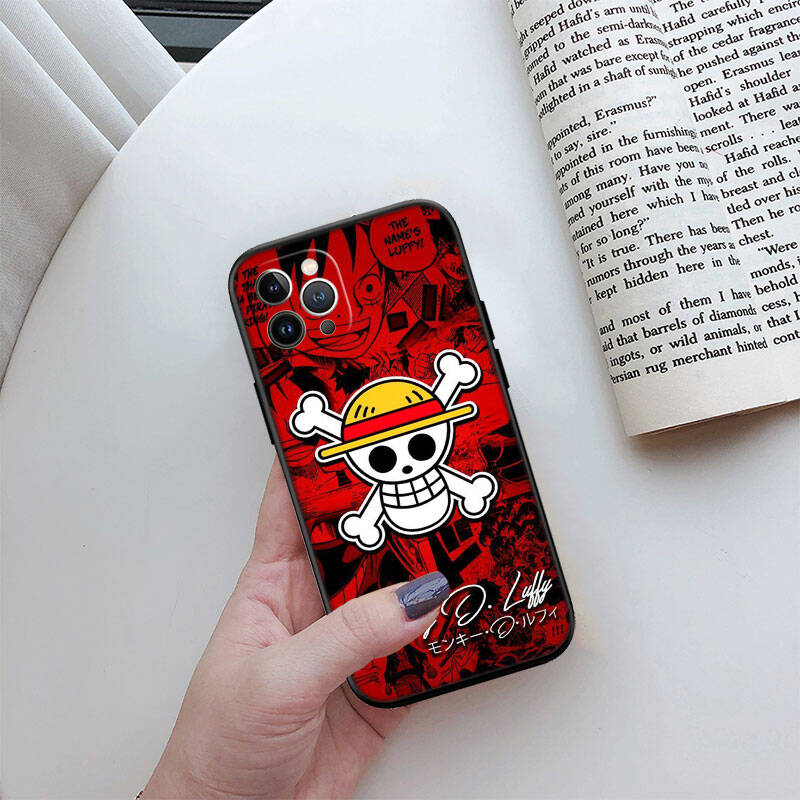 MH118 One Piece LOGO Telefoonhoesje voor iPhone 7 8 11 12 13 14 15 16 17 16E XS Pro Max XR X SE Air