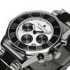 Salvatore Mara wristwatch chronograph 10 ATM water resistant business formal Italian brand limited model mens SM15104 (white x black)