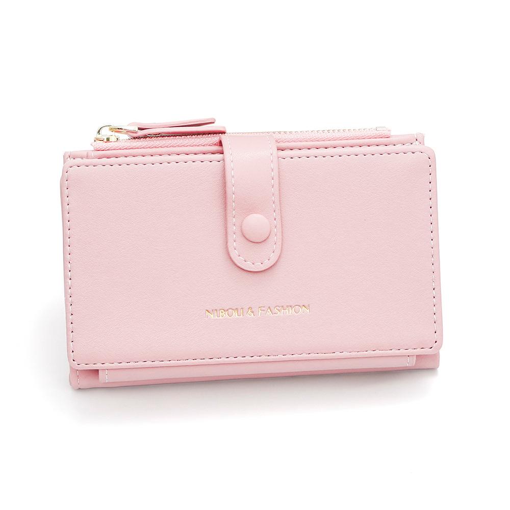 Credit Card Holder Bag Soft Women Short Wallet Pu Leather Wallet Wear Resistant Zipper Coin Purse For Gifts For Women Handbag