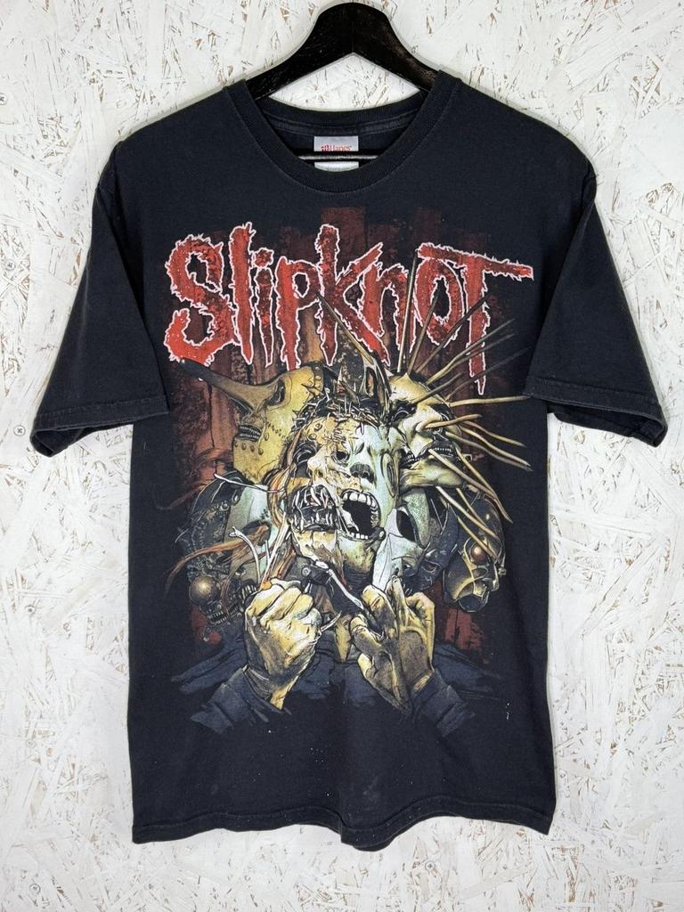 Vintage Slipknot Shave The Mask Rare Nu Metal Band T-Shirt Black Size M Unisex T-Shirt
