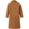 UGG FW24 Teddy Bear Lapel Long Coat Women Coats Brown 1120631-CHE