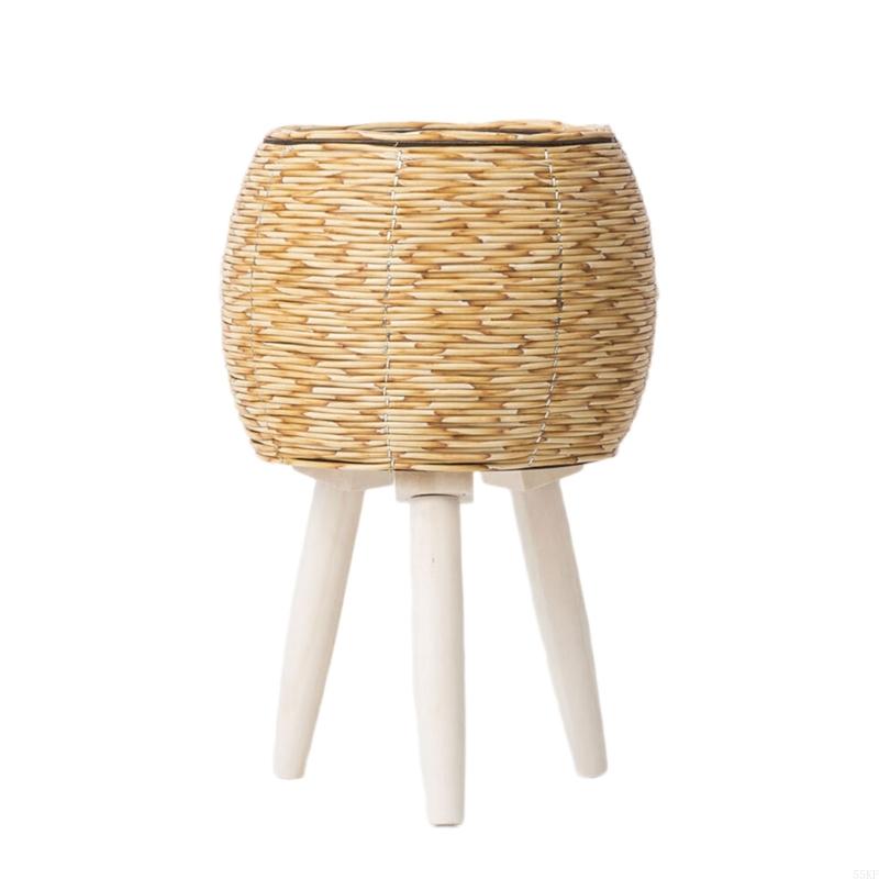 Practical Miniature Garden Accessories Flower Pot Container Holder Combining Functionality And Stylish Woven Appearance 55KF