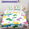 3pcs Custom Name Dinosaur Bedding Set Duvet Cover Closure Includes 1 Duvet Cover & 2 Pillowcases, Soft and Comfortable for All Seasons.
