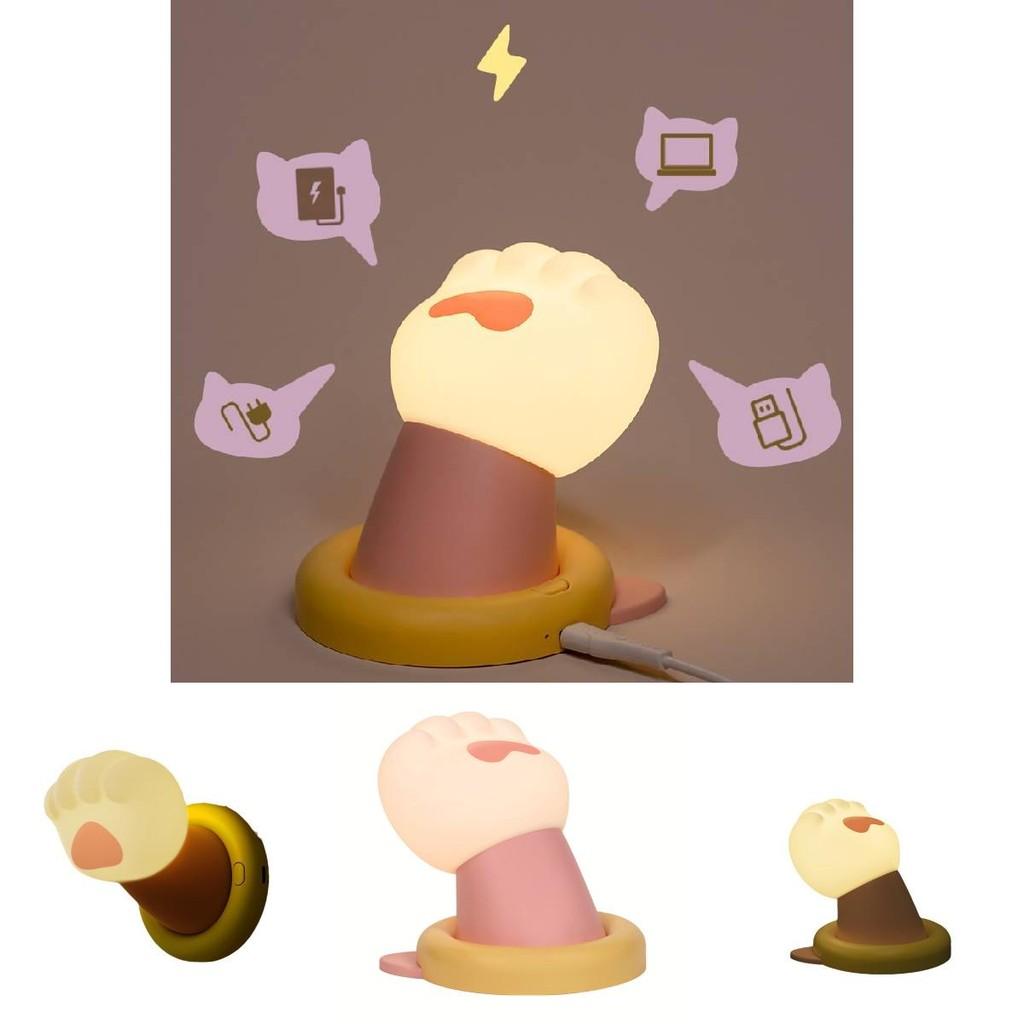 Adorable Cat Paw Night Light 3 Level Warm Glow Touch Lamp For Cozy Bedroom Decor