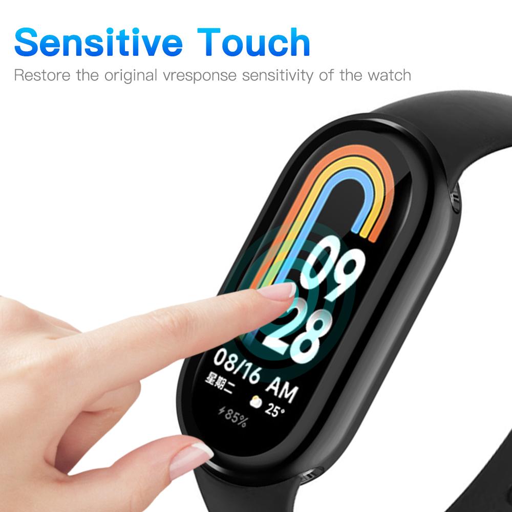 Capa para Xiaomi Mi Band 9 Capa Protetora de Tela TPU Macio Cobertura Protetora Total Acessórios para MiBand 9 Capa