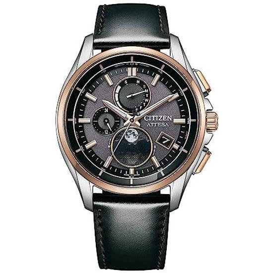 CITIZEN Armbanduhr ATTESA (Funkgesteuert Wasserbeständig Mondphase) BY1004-17X Luna Programm mit Solarbetrieb Eco-Drive Phasenanzeige Glas