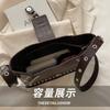 Vintage Rivet Thread Design Shoulder Bags for Women Versatile Ladies Pu Leather Crossbody Bag Solid Color Female Handbags Zipper