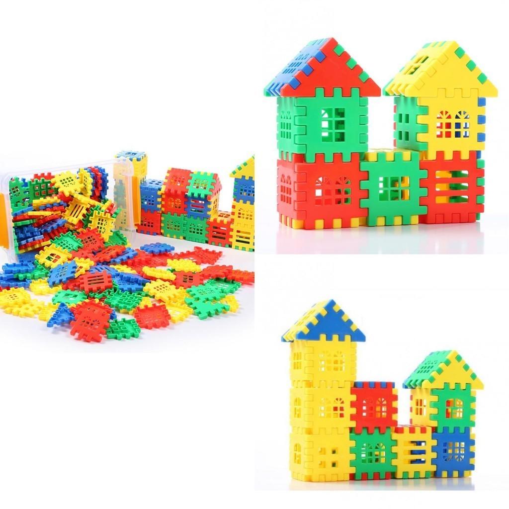 Big Chunky House Building Blocks Toy For 3-6 Year Old Girls And Boys 50-100 Pieces